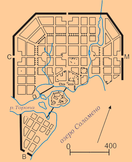 Перепланировка города Торопца 1778 года